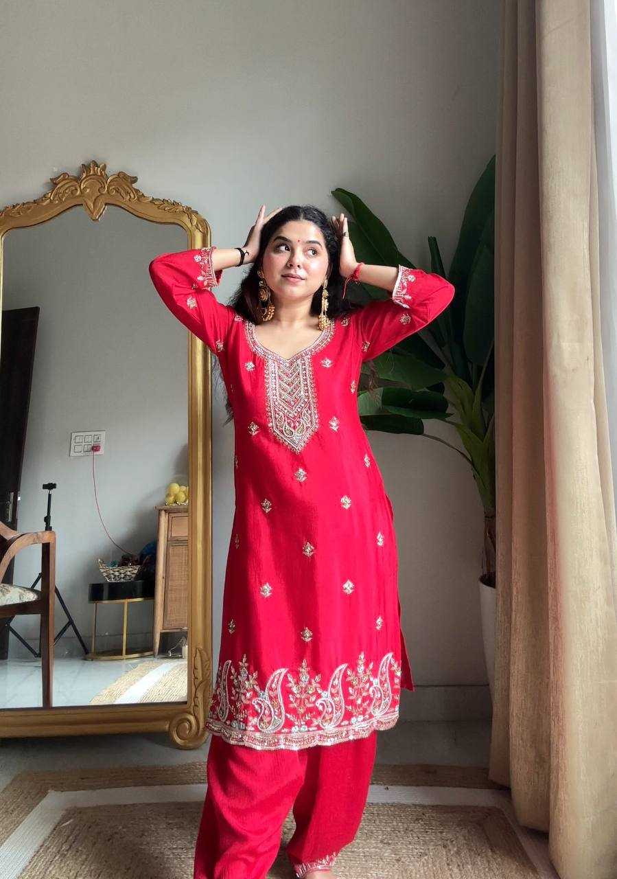Chinon Embroidery Salwar Suit